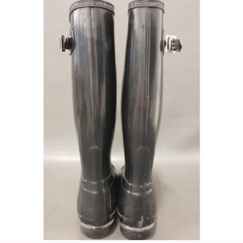 Hunter black glossy boots - Picture 3 of 7
